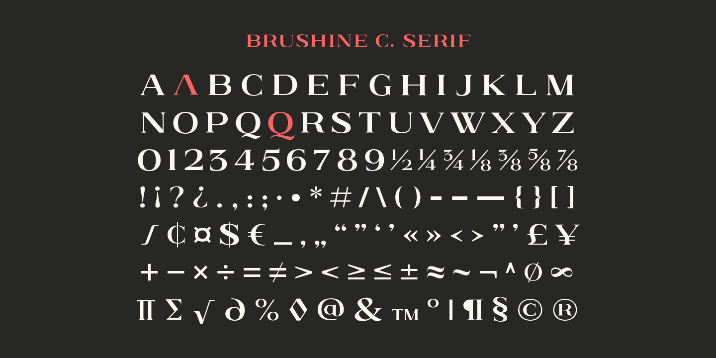 Beispiel einer Brushine Collection Oblique-Schriftart